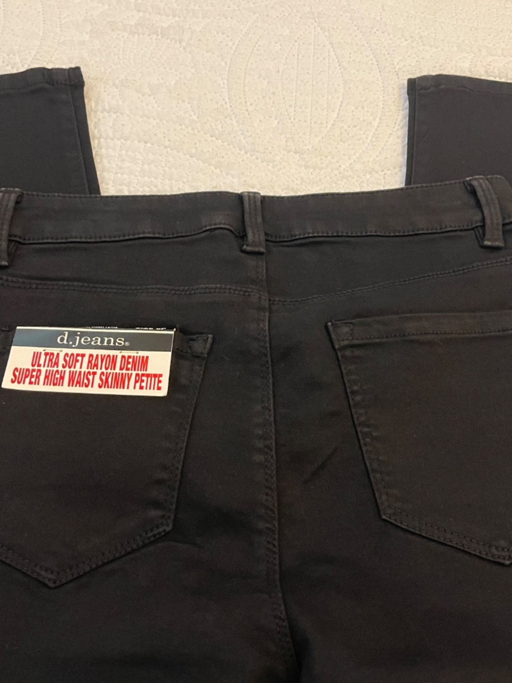 d. jeans High-Rise Skinny Black Denim Jeans size 6P NWT - Picture 6 of 11